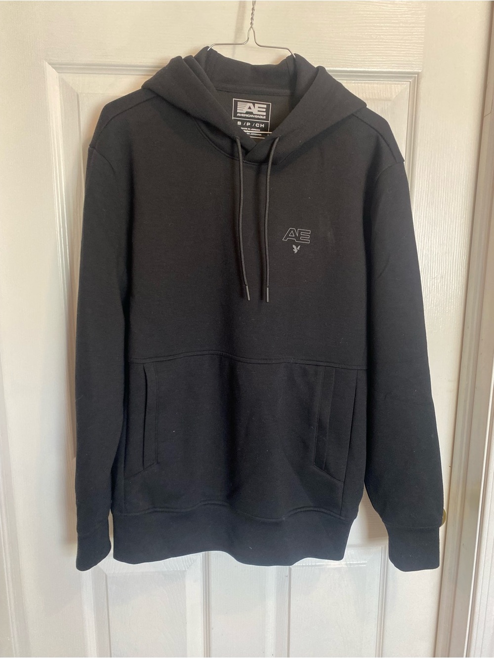 American Eagle Outfitters Black Pullover Hoodie with Logo